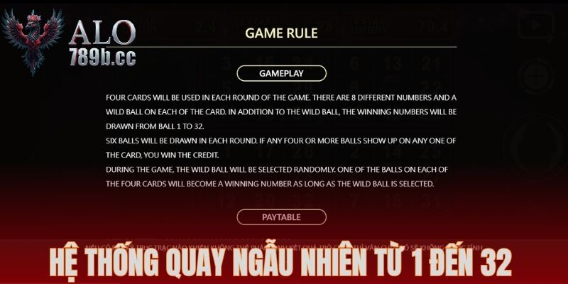 Hệ thống quay ngẫu nhiên từ 1 đến 32